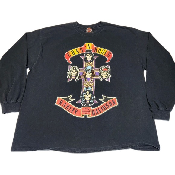 Harley-Davidson Other - RARE Guns N Roses x Harley Davidson Long Sleeve Shirt XL Bravado Licensed